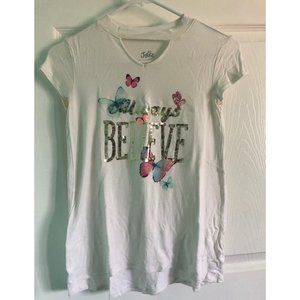 Girls Large White Butterfly Blouse